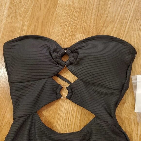 Hula Honey Juniors' Ribbed One-Piece Swimsuit- NEW - Picture 5 of 16